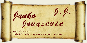 Janko Jovašević vizit kartica